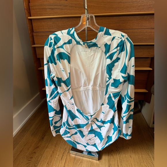 Anne Cole rash guard swimsuit with open back and high neck size 14. NWOT - Picture 2 of 12